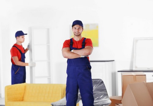 Boxes and household items prepared for removals in Sutton