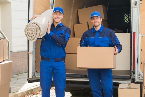 Business premises move in Sutton with careful handling of boxed items