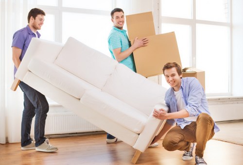 Local commercial movers managing access and parking during a Sutton relocation