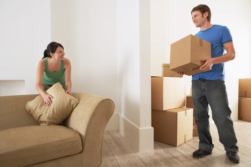 Customer reviewing moving service booking details